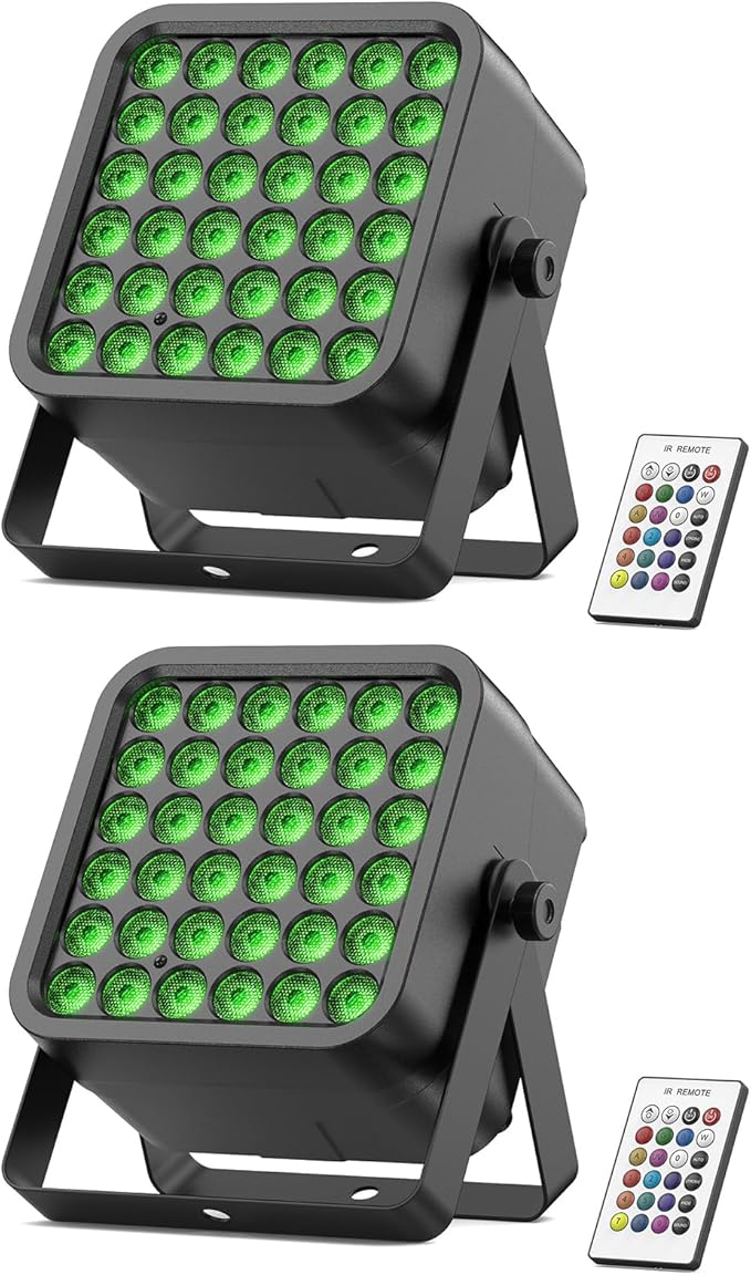Rechargeable Par Can Lights, 72W RGB 5200mAh Uplights Battery Powered Stage by Zemoj