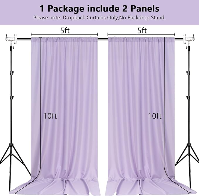 MEETSKY Lavender Backdrop Curtain - Image 2