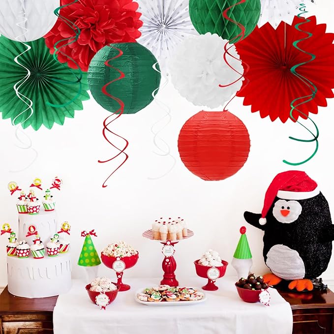 Red White Green Mexican Christmas Birthday Party-Decorations - Image 6