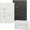 Vow Books His and Hers Soft Touch Gold Foil Engraving Vow Books Wedding by WeddingGiftsWedding