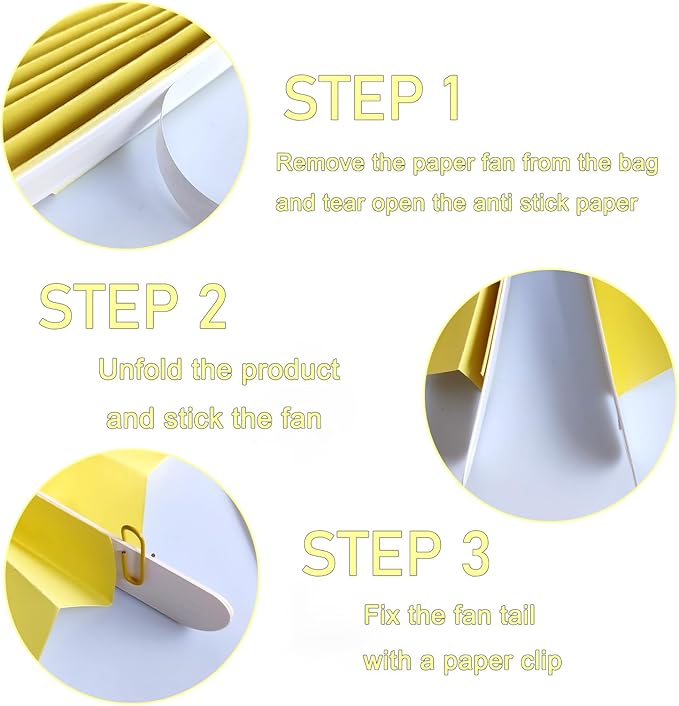 Yellow Hanging Paper Fans, Color Party Decorations, Bee Themed Classroom Decor - Image 3