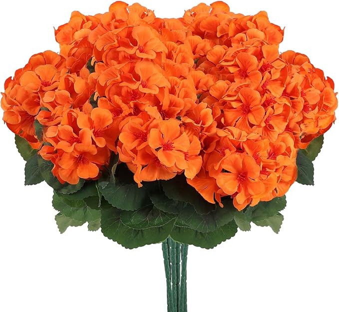 Hananona 6 Pcs Artificial Geranium Flowers - Image 8