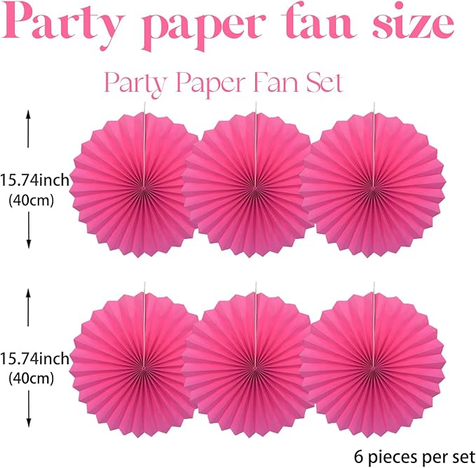 Red Graduation Party Decor, Girls Party Decorations, Party Supplies Party Fans - Image 2