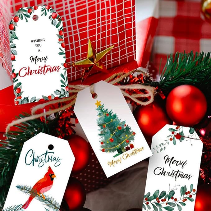 100 Pack Beautiful Christmas Gift Tags， Xmas Beautiful Gift Tags - Image 4