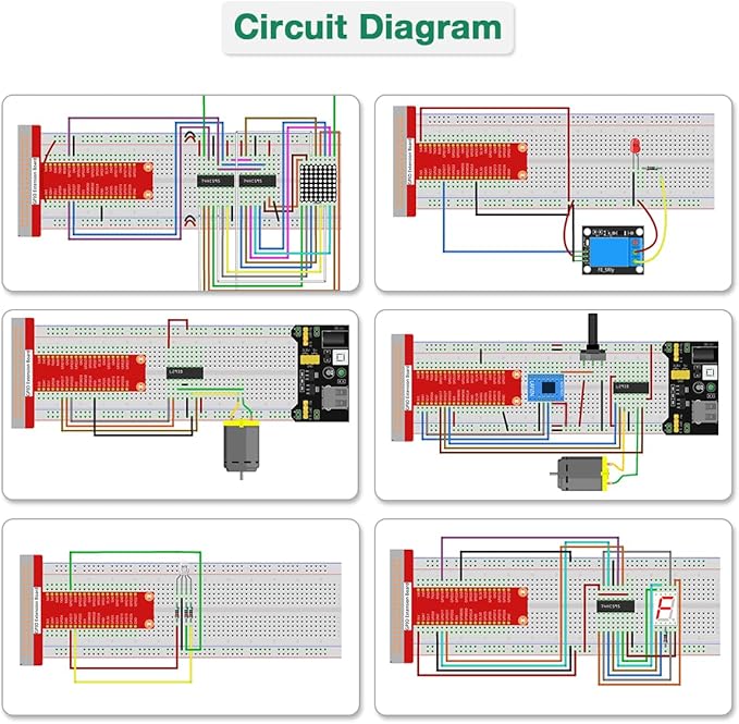 LAFVIN Basic Starter Kit for Raspberry Pi Development Board Breadboard LCD1602 - Image 4