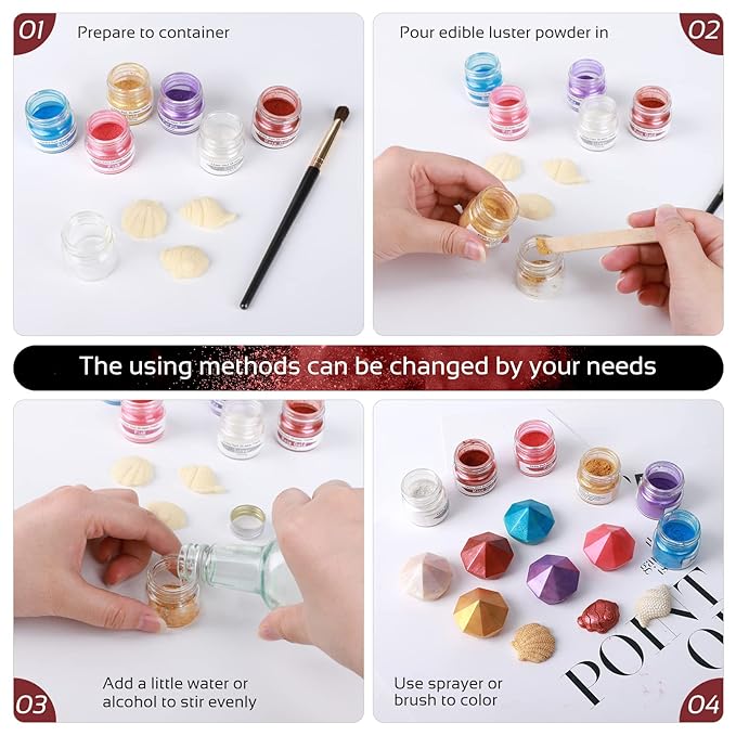 Jelife Red Wine Edible Luster Dust - Image 4