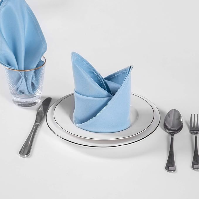 Cloth Napkins 20x20 inch Washable Polyester Dinner Napkins Soft Table Napkins - Image 5