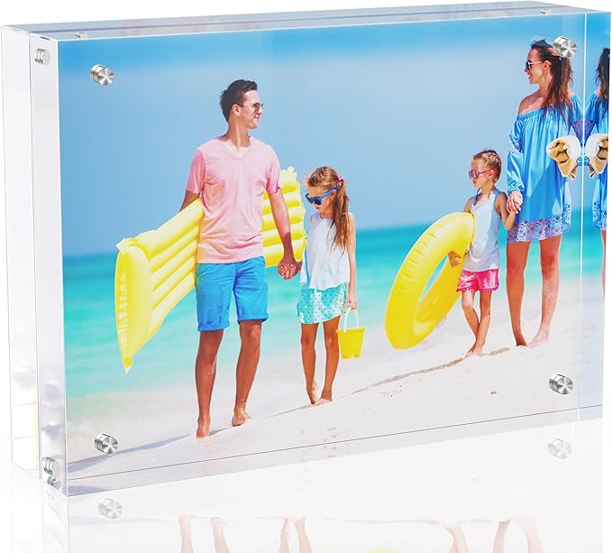 5x7 Inches Acrylic Picture Frames 1 Pack, Double Sided Magnetic Photo Frames by laapee