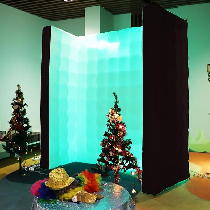 Black Inflatable Photo Booth Wall Background Straight Wall Background Party - Image 2
