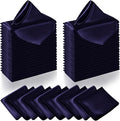 Manyshofu 60 Pieces Purple Satin Napkins by Manyshofu