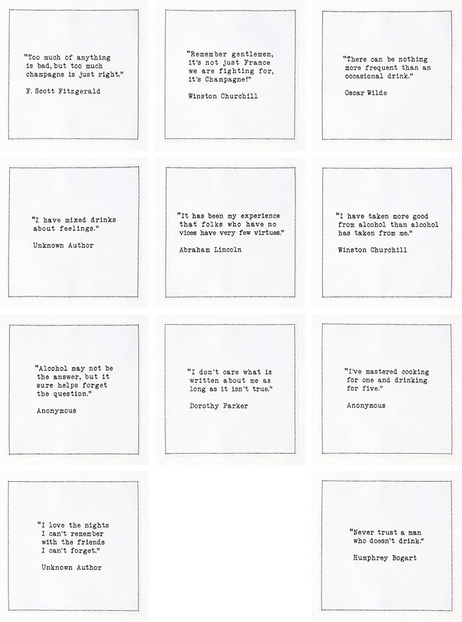 Five Star Funny White Cocktail Napkins, 50 Luxury Cotton Disposable Cocktail - Image 4