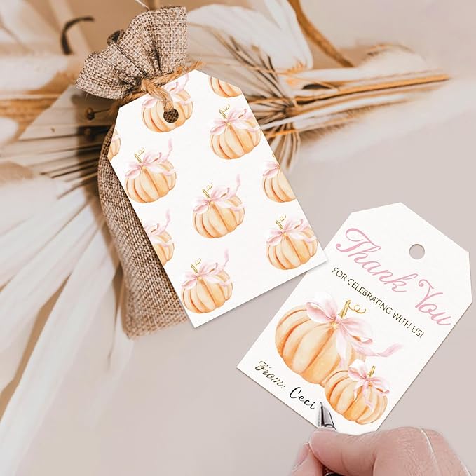 50pcs Little Pumpkin Thank You Tags - Image 6