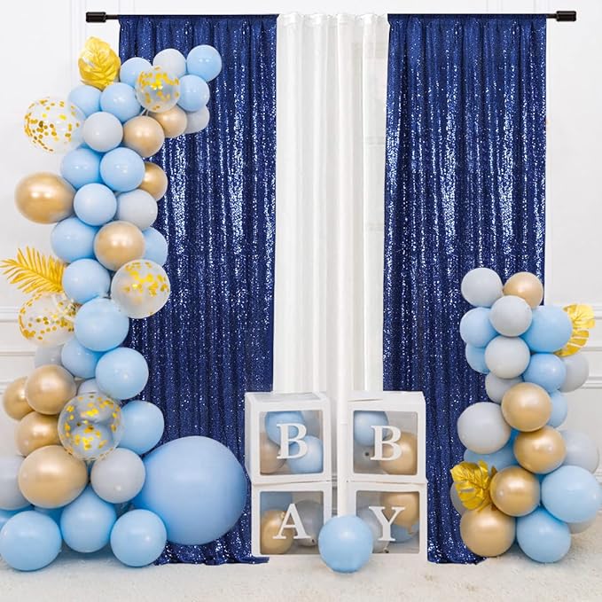 SquarePie Sequin Backdrop Non-Transparent Background Sparkly Curtain - Image 6