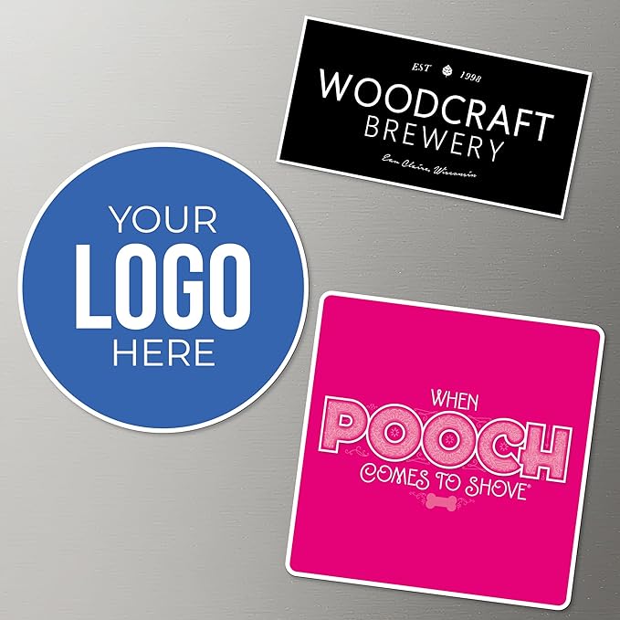 Big Dot of Happiness Custom Logo Magnets, Personalized Fridge Cutout Magnets by BigDotofHappiness