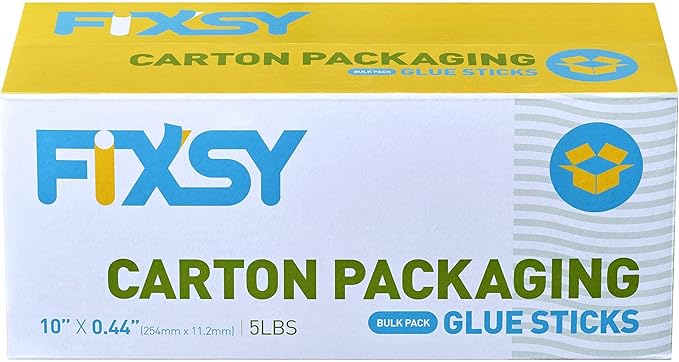 FIXSY Hot Glue Gun Sticks Carton Packaging, Full Size 10" Long x .44" Diameter - Image 7