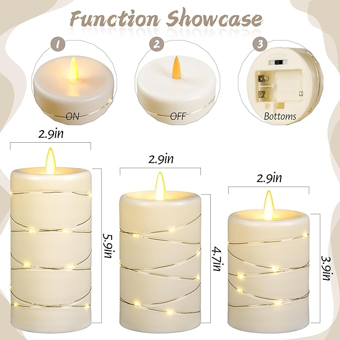 Upinmz Flickering Flameless LED Candles - Image 4