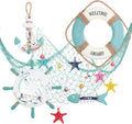 Marsui 11 Pcs Wooden Nautical Wall Decor Fishing Net Decorations, Include by Marsui