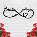 Personalized Custom Infinity Heart Sign, Metal Infinity Sign, Infinity Heart by Monlyey