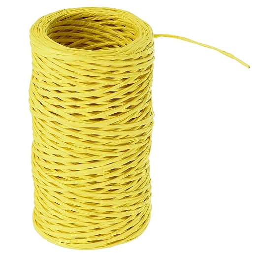 PATIKIL 164 Feet Floral Bind Wire Wrap Twine, 1mm Yellow Paper-Wrapped Iron Wire by PATIKIL