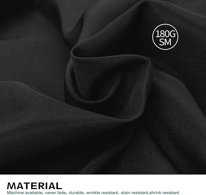 Surmente 10 Pack Black Tablecloth 60 x 102-inch Rectangular Polyester Table - Image 3