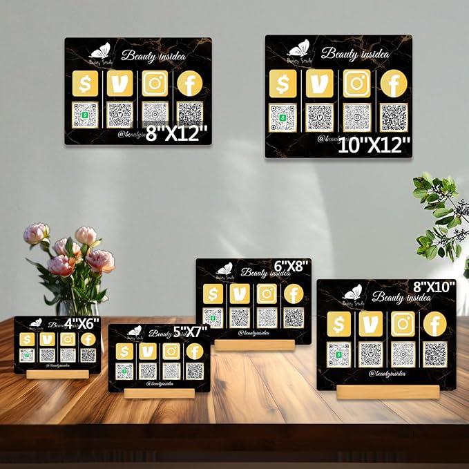Personalized Custom Metal QR Code Sign Venmo Cashapp Scan to Pay - Image 5