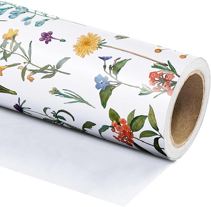 WRAPAHOLIC Floral Wrapping Paper Roll - Image 3