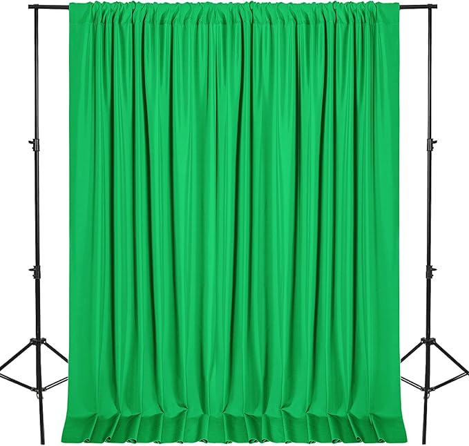 DWCN 10x8 FT Green Backdrop Curtains by DWCN