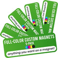 Magnet Me Up Custom 8x3 Inch Rectangle Magnet, 5 Pack, Customizable by MagnetMeUp