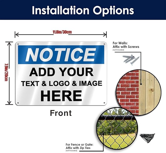 Custom Notice Signs Outdoor Metal - Image 6