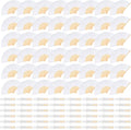 48 Pieces White Hand Held Bamboo Folding Fans Paper Fans Handheld by Bringsparkletoeverydaylife