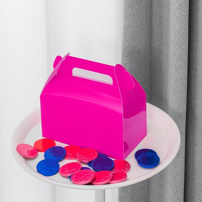UnicoPak 30 Pack Shiny Hot Pink Gable Gift Boxes Party Favor Boxes, Candy Treat - Image 7