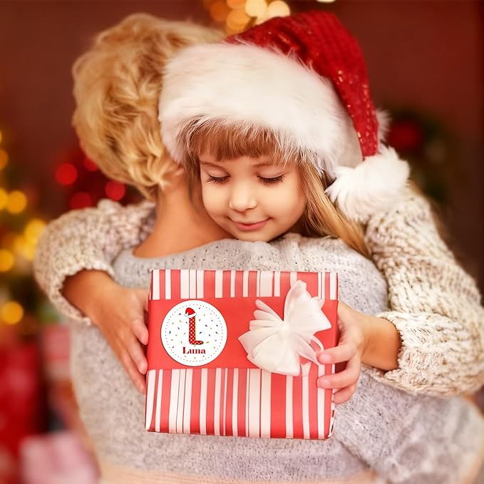 callie moment Personalized Christmas Stickers, Custom Name Waterproof Christmas - Image 3