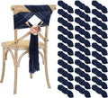 50 PCS Cheesecloth Chair Sashes Bows Wedding Aisle Decorations Chair Ribbon by Lumaycens
