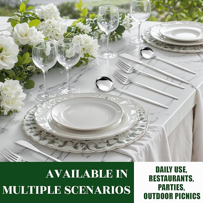 NOCCUR 40-Piece Stainless Steel Silverware Set - Image 9
