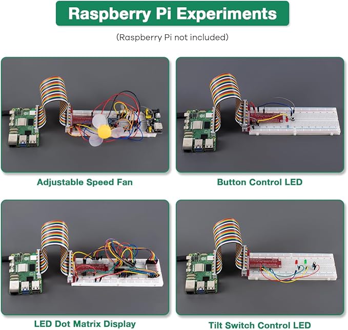 LAFVIN Basic Starter Kit for Raspberry Pi Development Board Breadboard LCD1602 - Image 5