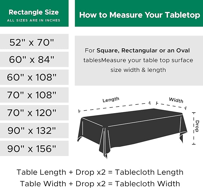 Biscaynebay Textured Fabric Christmas Tablecloths 70x108 Inches Rectangular - Image 3