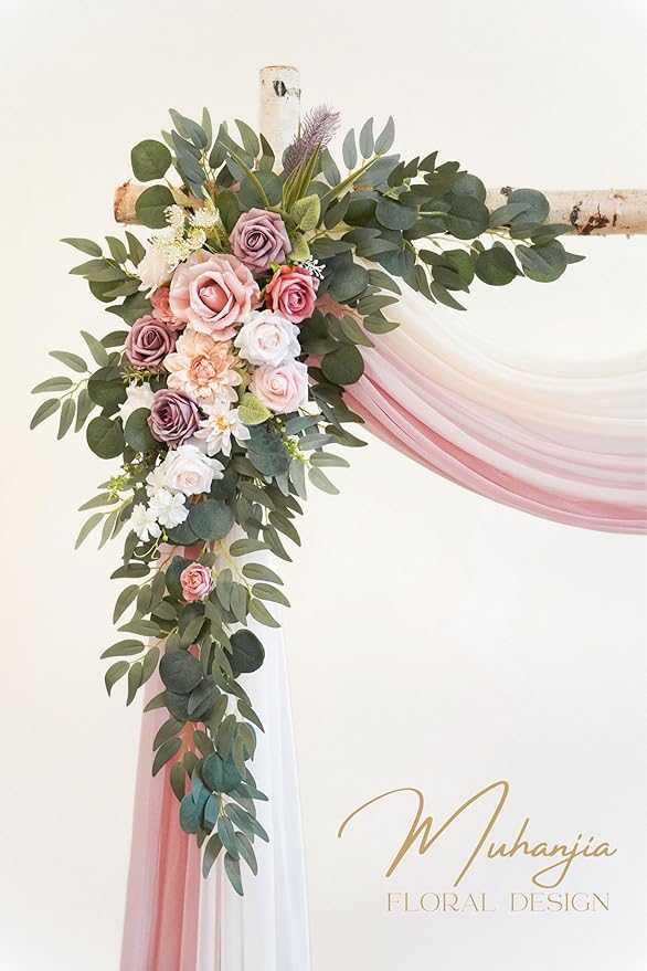 Artificial Wedding Arch Flowers Kit, Ceremony Decoration, Floral Outdoor Party - Image 3