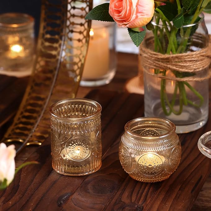 DARJEN 24Pcs Gold Votive Candle Holders - Image 7
