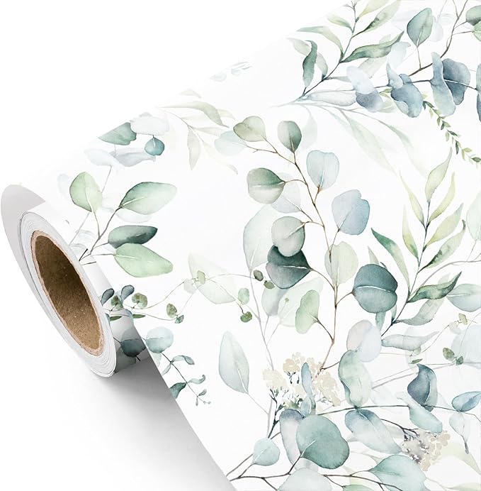 WRAPAHOLIC Eucalyptus Leaves Wrapping Paper Roll by WRAPAHOLIC