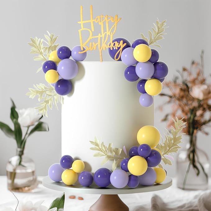 MIAHART Ball Cake Toppers Boho Grass Cake Topper Ball Cake Insert Decoration - Image 5