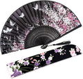 Amajiji 8.27" Hand Held Bamboo Silk Folding Fan Hand Fan, Chinese/Japanese by Amajiji