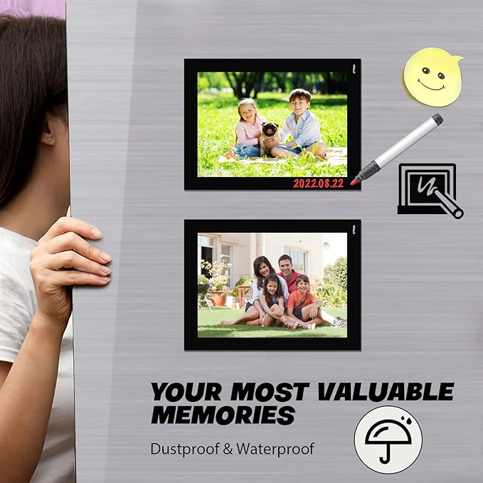 Magnetic Picture Frames with Black Border, Magnet Photo Pockets/Holder - Image 6
