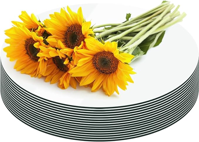 Round Mirror Centerpieces, Acrylic Circular Plates by Cunnikku