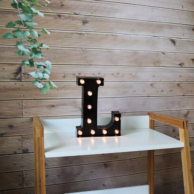 OYCBUZO Light Up Black Alphabet Marquee Letters Sign LED Marquee Number Lights - Image 3