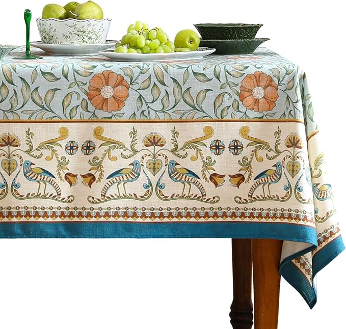 patdrea Designer French Linen Tablecloth Rectangle by Welcometopatdrea