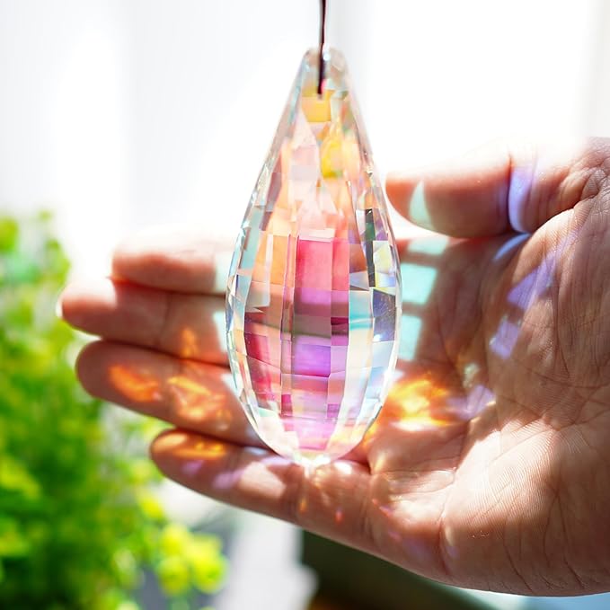 HDCRYSTALGIFTS Pack 2, 120mm Colorful Prisms Crystal Suncatchers - Image 6
