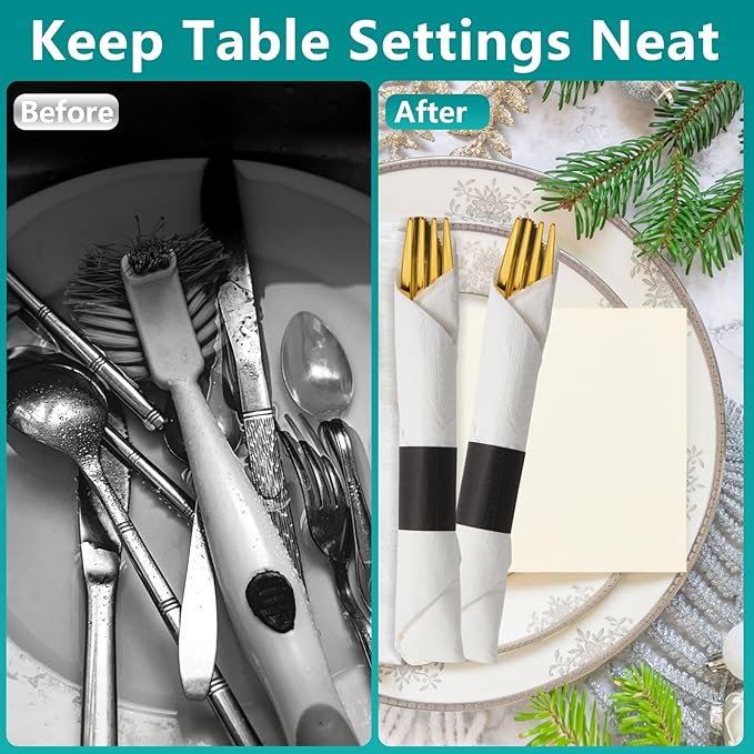 Paper Napkin Bands, Napkin Rings Self Adhesive - Image 8