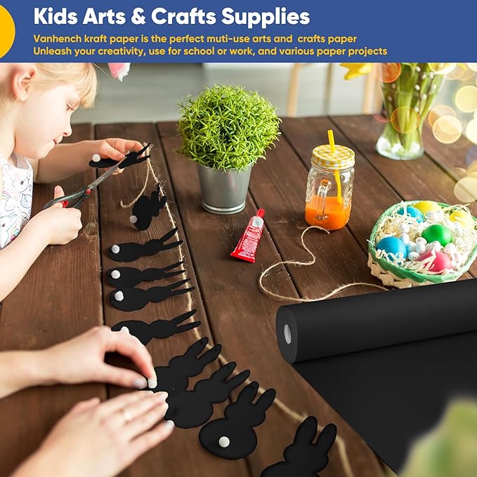 Vanhench Black Art & Construction Paper 17.6"×670", Moving Supplies, Poster - Image 7