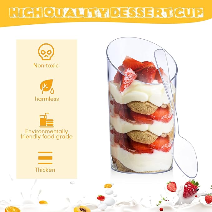 Nuogo 100 Pcs Mini Dessert Cups - Image 4