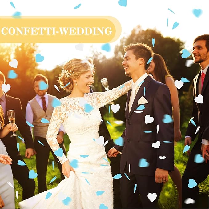 5000Pcs Heart Confetti, Table Confetti Hearts Shaped - Image 3
